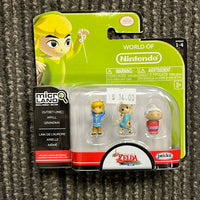 World of Nintendo Legend of Zelda Micro Land Outset Link / Aryll / Grandma Figure Set