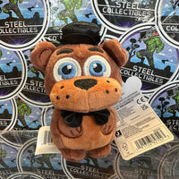 Jazwares- Freddy Fazbear “Five Nights At Freddy’s” 4-Inch FNAF Plush Toy w/ Glow-In-The-Dark Eyes (New w/ Tags)