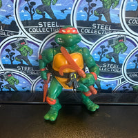 TMNT- Playmates 1988 “Teenage Mutant Ninja Turtles” Michelangelo (Hard Head) Vintage Poseable Action Figure