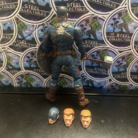 Marvel Legends- MCU “Avengers: Endgame” Captain America (Worthy) w/ Extra Heads 6” Poseable Action Figure