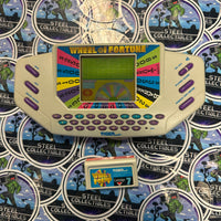 Tiger Electronics- Vintage 1995 Handheld “Wheel Of Fortune” Retro Game Console w/ New/Sealed Cartridges (#7-9)