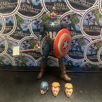 Marvel Legends- MCU “Avengers: Endgame” Captain America (Worthy) w/ Extra Heads 6” Poseable Action Figure