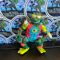 TMNT- Playmates 1989 “Teenage Mutant Ninja Turtles” Mikey The Sewer Surfer Vintage Poseable Action Figure