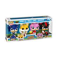 Funko Pop! Games- “Sonic the Hedgehog” Sonic w/ Ring, Tails, Amy, & Shadow (GITD) Vinyl Figure 4-Pack