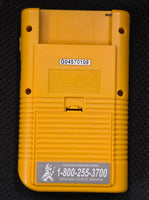 NINTENDO GAMEBOY DMG CONSOLE - YELLOW MODDED W/ BACKLIT IPS SCREEN