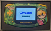 NINTENDO GAMEBOY ADVANCE CONSOLE - BACKLIT IPS SCREEN GREEN TRANSLUCENT ZELDA MINISH CAP