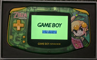 NINTENDO GAMEBOY ADVANCE CONSOLE - BACKLIT IPS SCREEN GREEN TRANSLUCENT ZELDA MINISH CAP