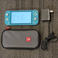 NINTENDO SWITCH LITE CONSOLE - TURQUOISE W/ CASE AND 32GB MICRO SD CARD