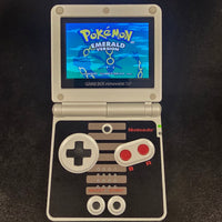 NINTENDO GBA SP CONSOLE AGS-101 BACKLIT (NES RESHELL)