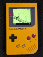 NINTENDO GAMEBOY DMG CONSOLE - YELLOW MODDED W/ BACKLIT IPS SCREEN