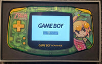 NINTENDO GAMEBOY ADVANCE CONSOLE - BACKLIT IPS SCREEN GREEN TRANSLUCENT ZELDA MINISH CAP