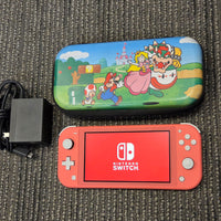 NINTENDO SWITCH LITE CONSOLE - CORAL W/ CASE