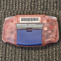 NINTENDO GAMEBOY ADVANCE (GBA) CONSOLE - CLEAR PINK TRANSLUCENT