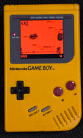 NINTENDO GAMEBOY DMG CONSOLE - YELLOW MODDED W/ BACKLIT IPS SCREEN