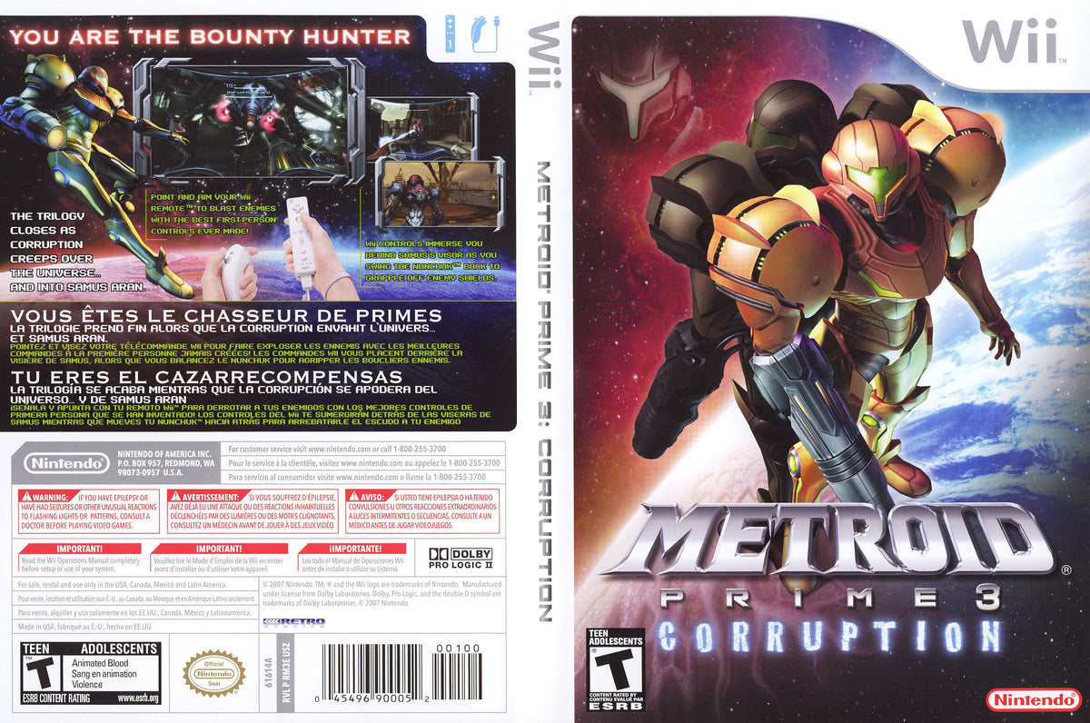 Wii - Wii★METROID PRIME 3 CORRUPTION 海外版 北米版 Wii - Metroid Prime 3: Corruption {SEALED} | Steel Collectibles LLC.