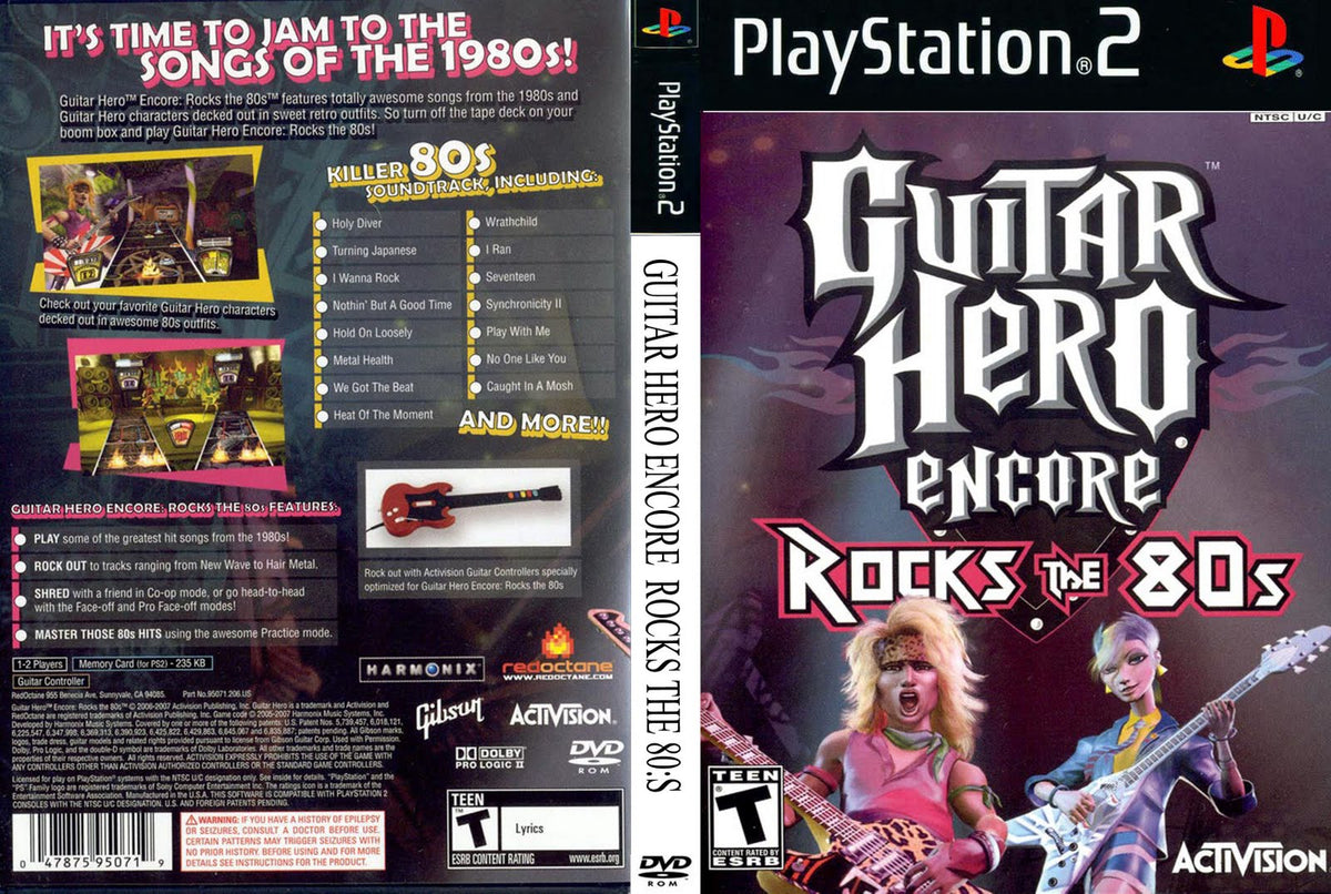 Playstation 2 Guitar Hero Encore Rocks the 80s CIB