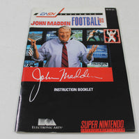 SNES Manuals - John Madden Football '93