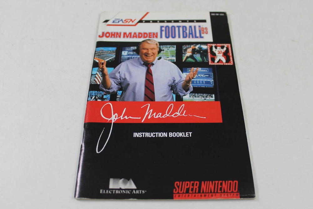 SNES Manuals - John Madden Football '93