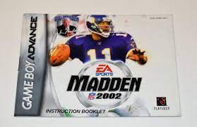 GameBoy Advance Manuals - Madden 2002