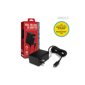 Armor3 Dual Voltage AC Adapter for Nintendo Switch