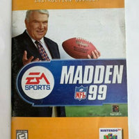 N64 Manuals - Madden 99 {WRITING ON MANUAL}