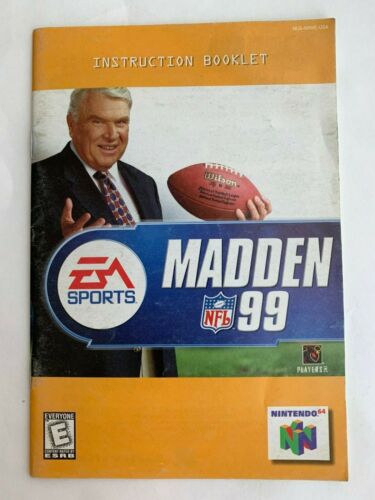 N64 Manuals - Madden 99 {WRITING ON MANUAL}