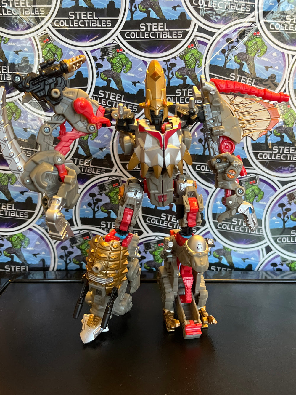 Transformers Power Core Combiners Grimstone Dinobot Team