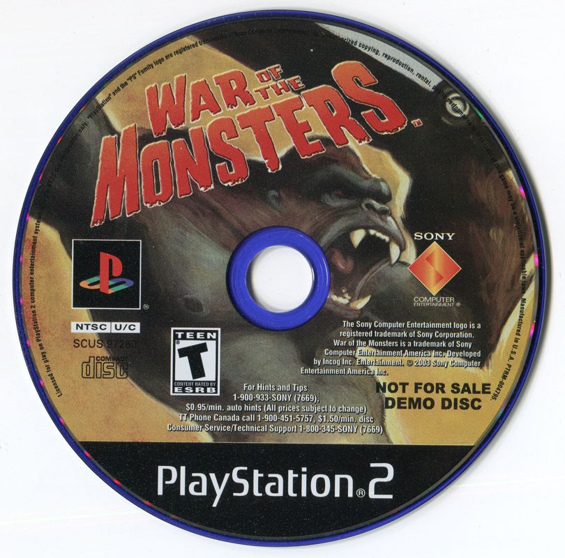 PLAYSTATION 2 - WAR OF THE MONSTERS DEMO DISC {LOOSE}