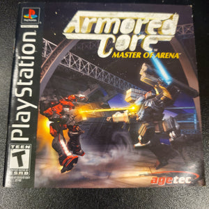 PLAYSTATION *MANUAL* - ARMORED CORE: MASTER OF ARENA {MANUAL ONLY W/ REG CARD}