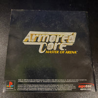 PLAYSTATION *MANUAL* - ARMORED CORE: MASTER OF ARENA {MANUAL ONLY W/ REG CARD}