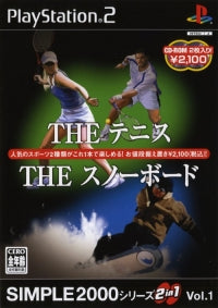 PLAYSTATION 2 - SIMPLE 2000 SERIES 2-IN-1: THE TENNIS + THE SNOWBOARD [CIB, JP IMPORT]