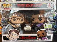 Funko POP! Michael Bolton & Samir 2 Pack "Office Space" (Emerald city con sticker)
