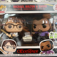 Funko POP! Michael Bolton & Samir 2 Pack "Office Space" (Emerald city con sticker)