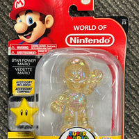 World of Nintendo Star Power Mario (clear) 4”