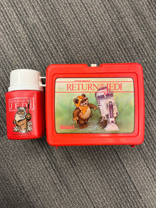 Star Wars 1983 Return Of The Jedi Ewok Wicket & R2D2 Lunch Box W Thermos