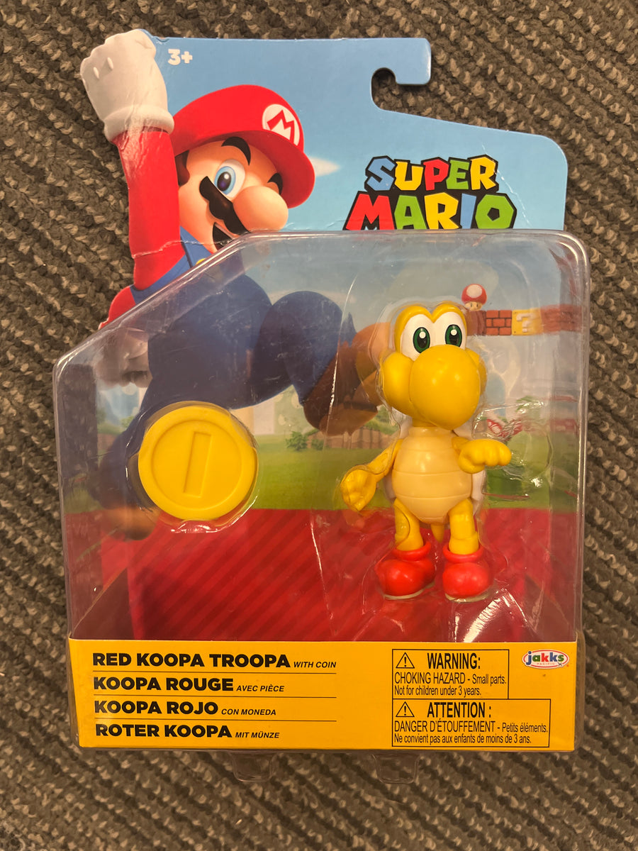 Jakks Super Mario 4” Red Koopa Troopa with Coin | Steel Collectibles LLC.