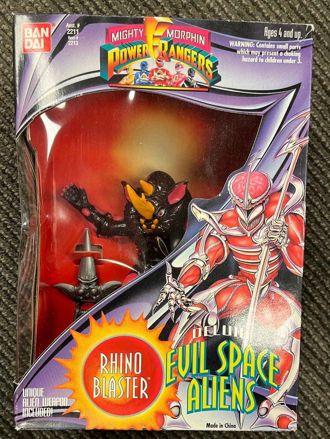 Mighty Morphin Power Rangers Evil Space Aliens Deluxe Rhino