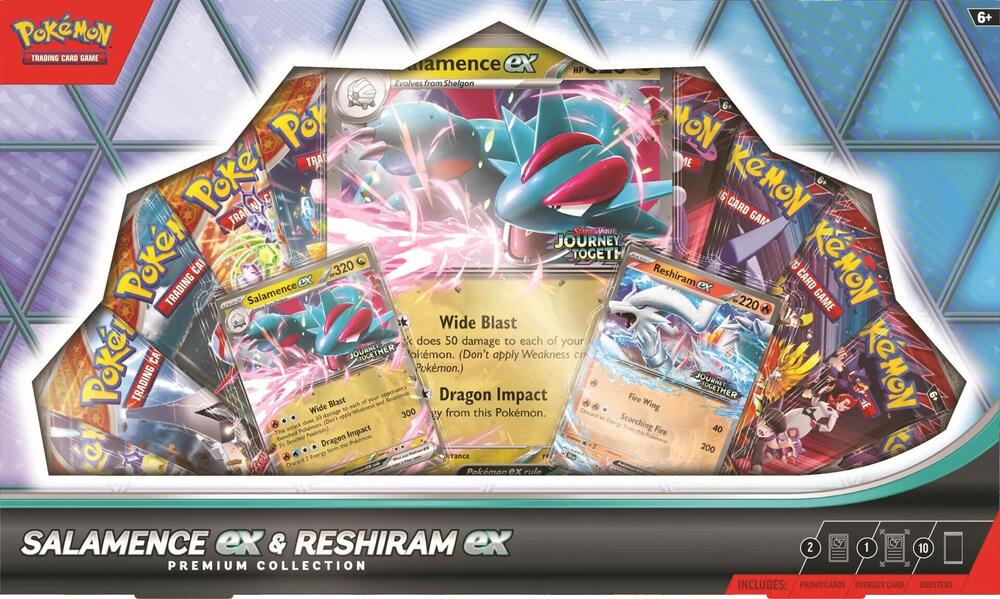 POKEMON TCG - SALAMENCE ex & RESHIRAM ex PREMIUM COLLECTION BOX [NEW!]