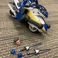 Power Rangers Lightning Collection Time force Blue Ranger with Vector Cycle