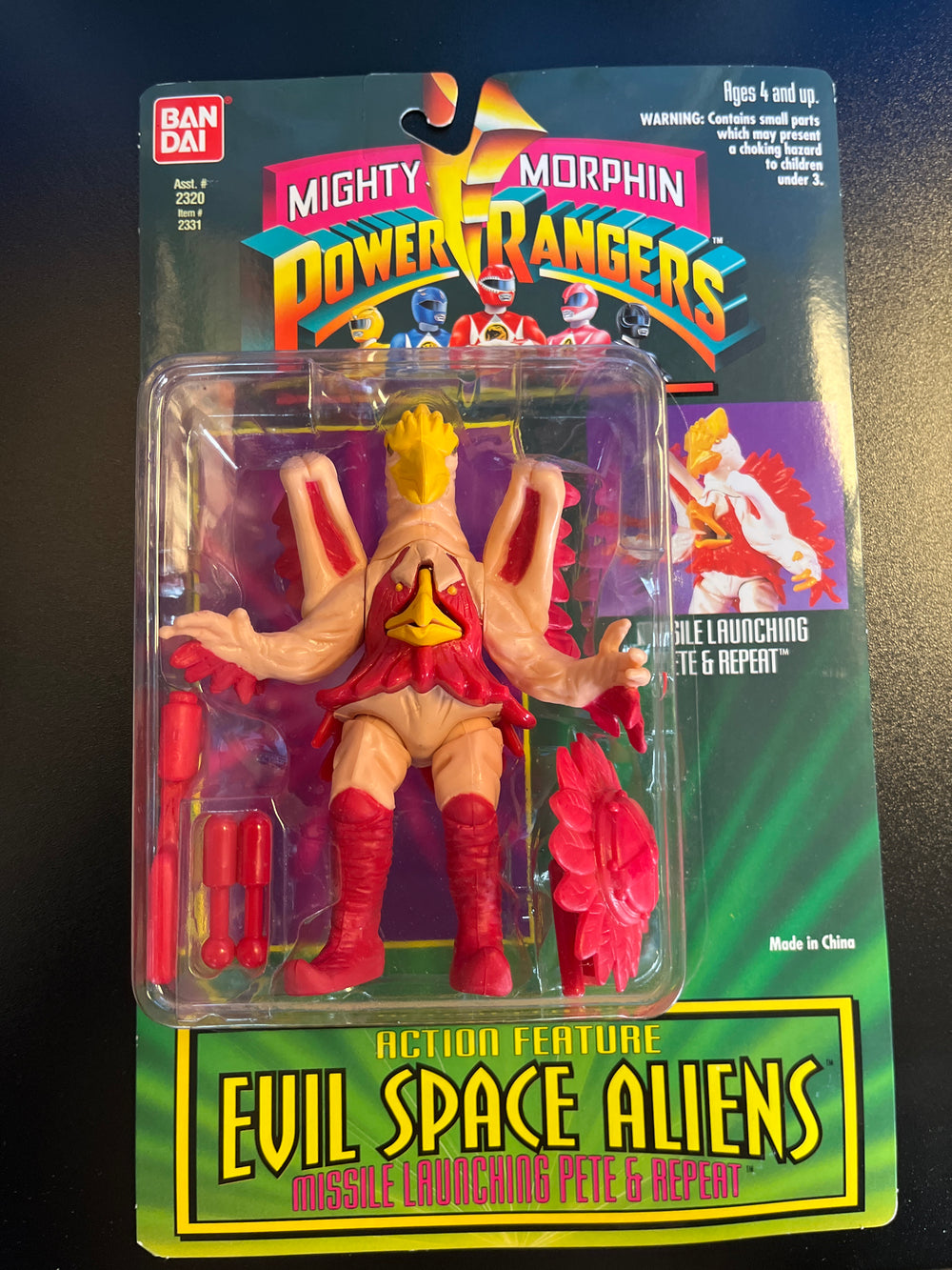 Mighty Morphin Power Rangers Evil Space Aliens - Missile Launching Pete & Repeat