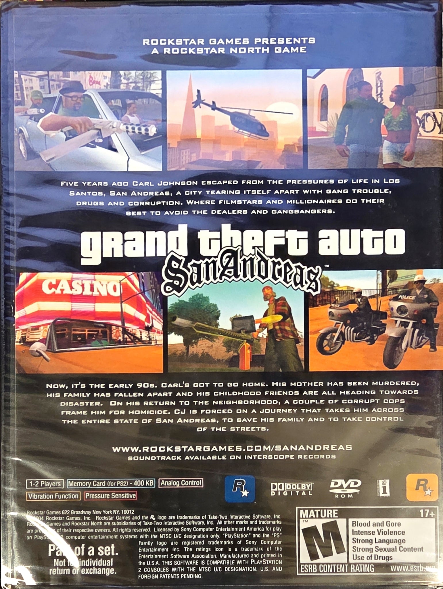 Playstation 2 - GRAND THEFT AUTO (GTA) SAN ANDREAS [NEW/SEALED] | Steel ...