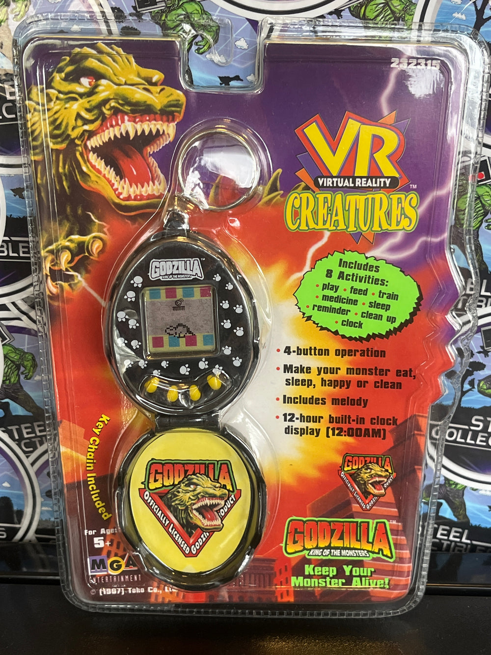 VR Virtual Reality Creatures Godzilla Pocket Pet MGA 1997