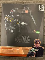 Star Wars Hot Toys 1/6 Luke Skywalker (Deluxe Version) DX23 with Grogu and Dark Trooper (Pre-Owned)
