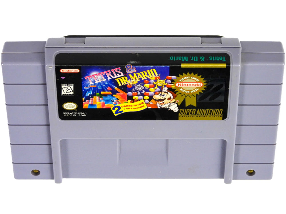 SNES - Tetris & Dr. Mario (Player's Choice) [CART ONLY]