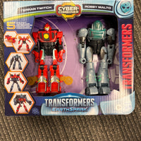 Transformers Earthspark Cyber Combiner Terran Twitch and Robby Malto 2 pack