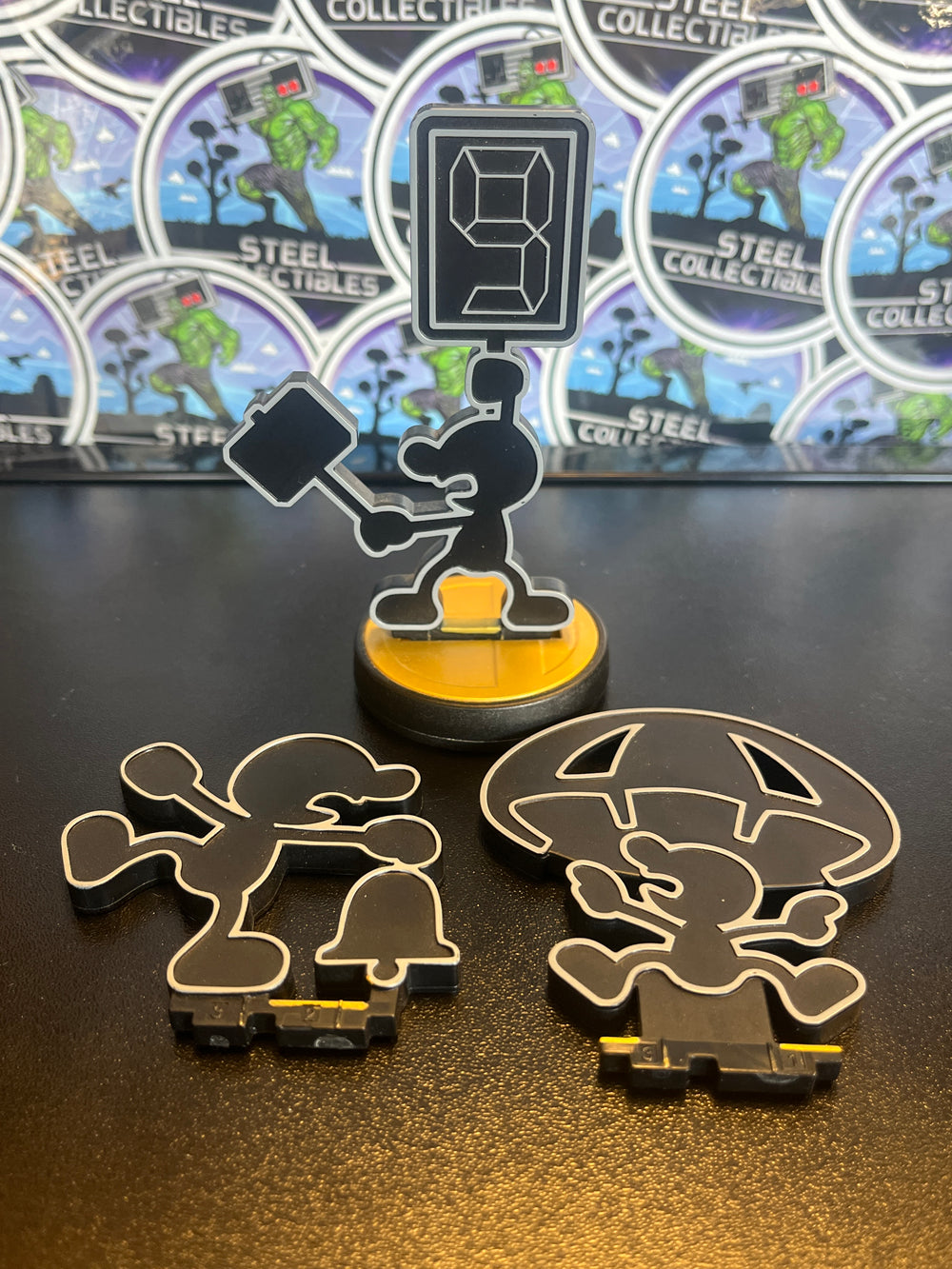 AMIIBO - MR. GAME AND WATCH [SMASH BROS]  [LOOSE] (MISSING ONE POSE)