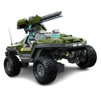 Hot Wheels- Mattel Brick Shop “Halo” Celebrating 25 Years UNSC M12 Warthog Building Set Toy w/ Metal Parts & Exclusive Car [New/Sealed]
