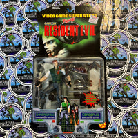 Toy Biz- 1998 “Video Game Super Stars Presents: Capcom’s Resident Evil” Chris Redfield (w/ Aim & Shoot Action) & Cerberus (w/ Exploding Action) Poseable Action Figure [New/Sealed]
