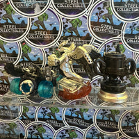 Skylanders- Dark Spitfire w/ Dark Hot Streak (Land Vehicle) & Kaos Trophy “Skylanders SuperChargers” Toys-To-Life Figure [3-Pack]
