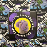 Needoh- 100% Authentic Needoh “Fuzz Ball Flower Power” Purple (The Velvet Squeeze!) Stress Relief/Fidget Toy [New/Factory Sealed]

